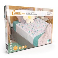 Conni Kids Reusable Bed Pad with Tuck-ins -Flowers